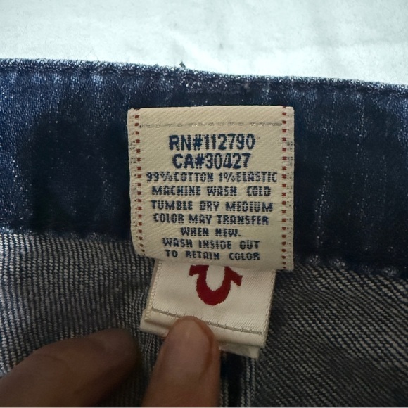 True Religion BootCut Jeans World Tour Tony Big T Jeans- Size 27 - Picture 8 of 9
